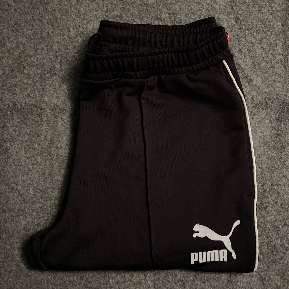 PUMA 2017 "Super Puma" Black Track Pants MEDIUM